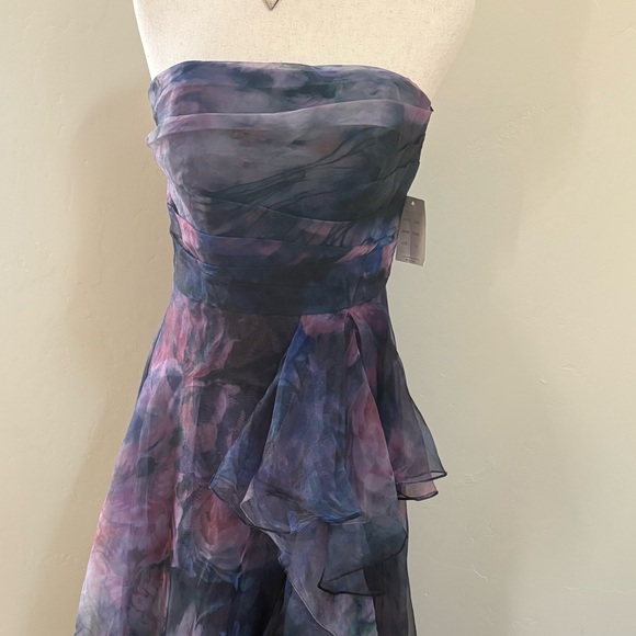 Elegant NWT Rene Ruiz Collection Strapless Cascading Organza Dress 6 - Picture 2 of 8